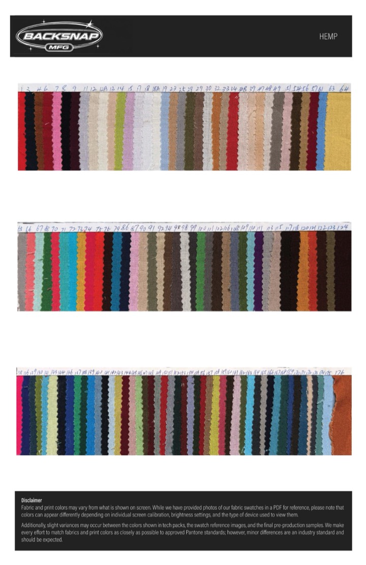 Fabric swatch book page 10