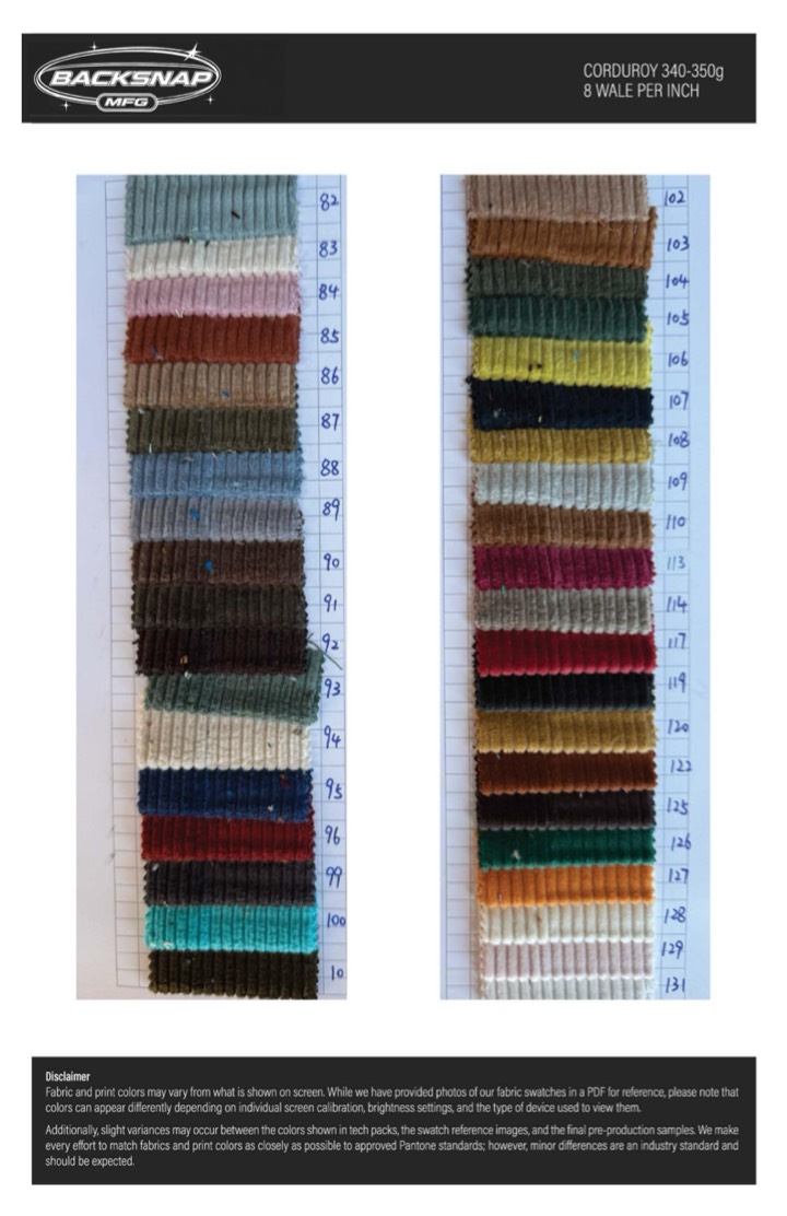 Fabric swatch book page 13