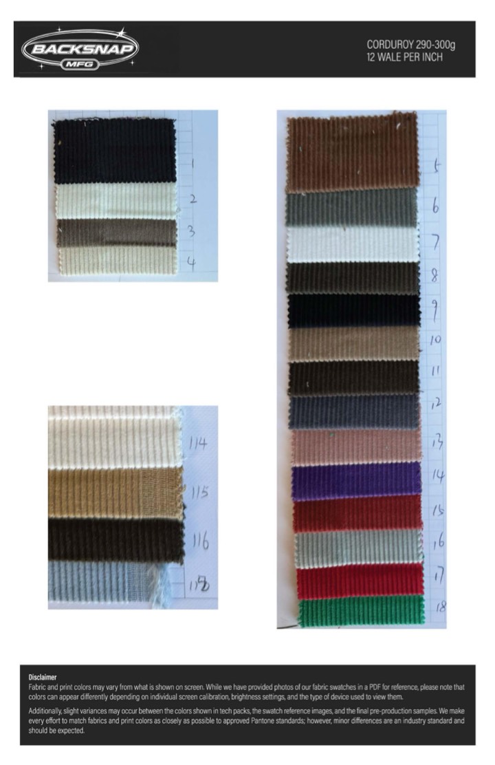 Fabric swatch book page 15