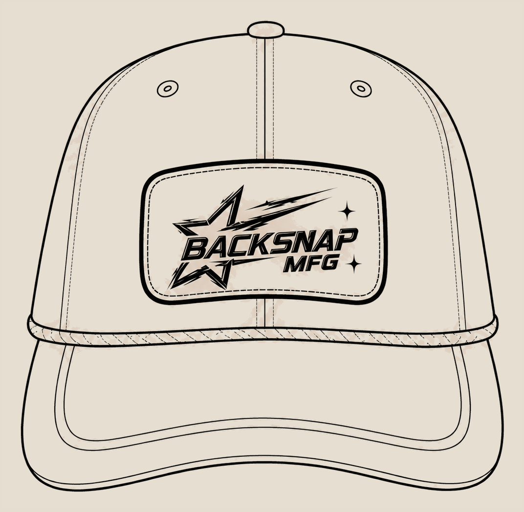 Front view line drawing of the cap.