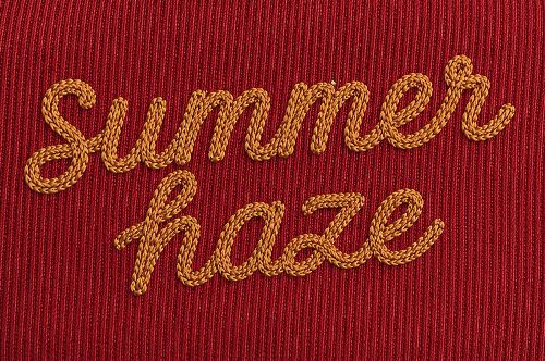 Close-up of chain stitch embroidery