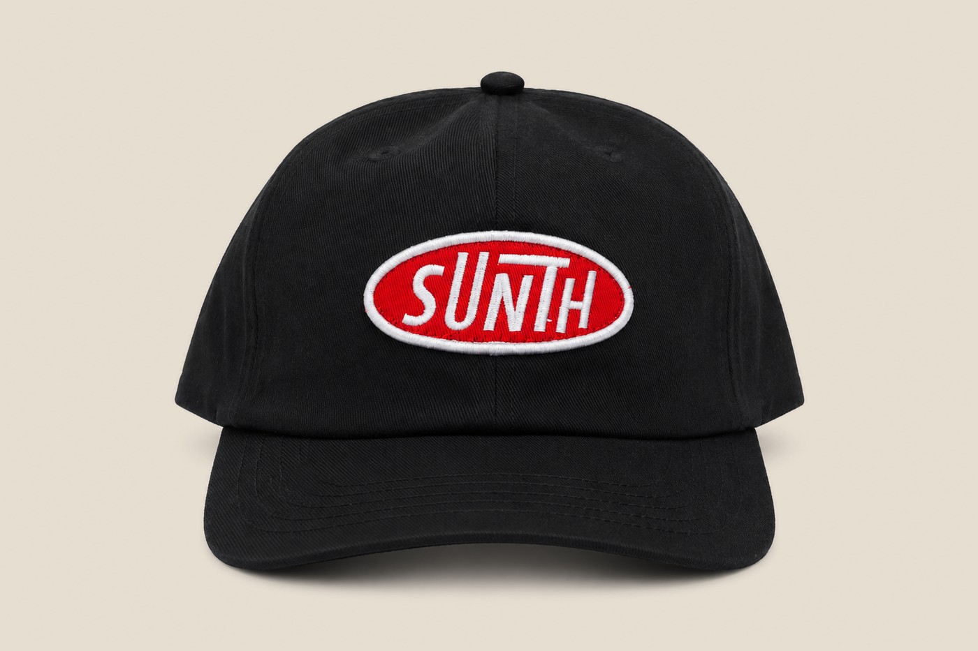 Black Sunth patch cap, front view